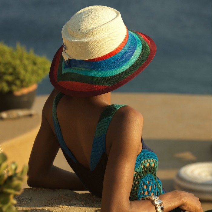 COLOR WAVES PANAMA HAT