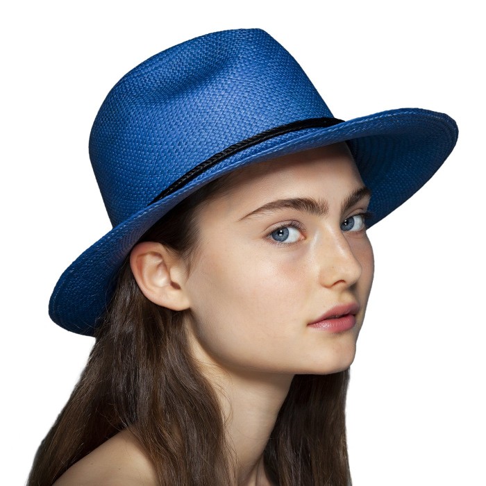 BORSALINO BLUE PANAMA HAT