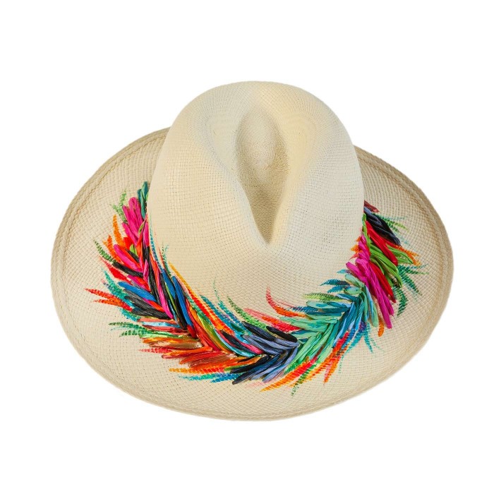 RAINBOW ARROWS PANAMA HAT