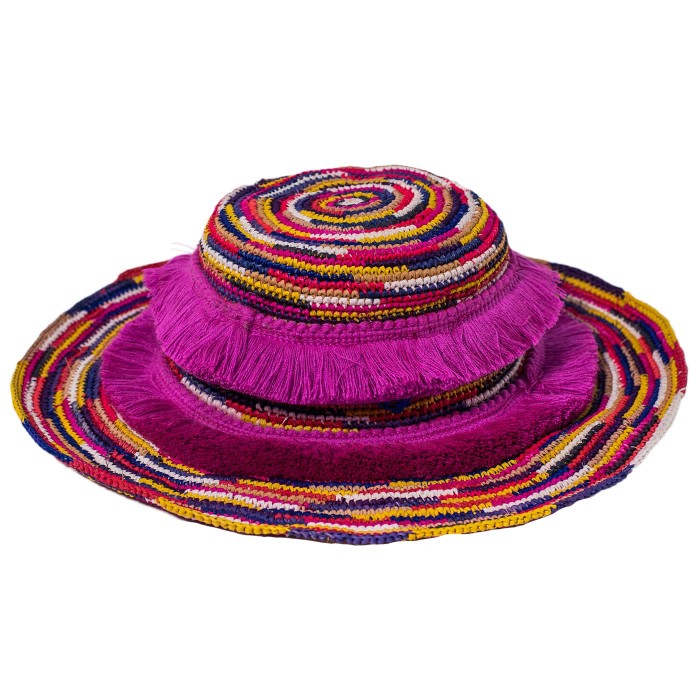 COLORFUL CAROUSEL PANAMA CROCHET HAT