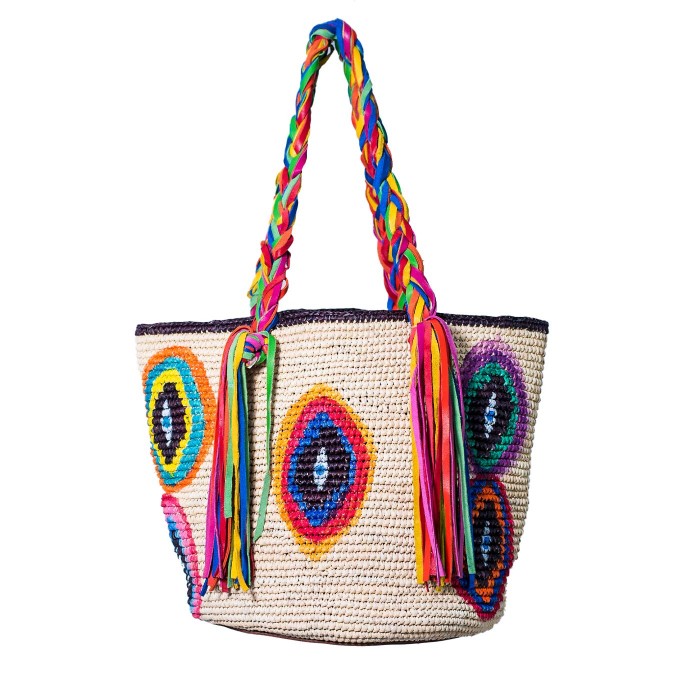 BRIGHT EYES CROCHET PANAMA BAG