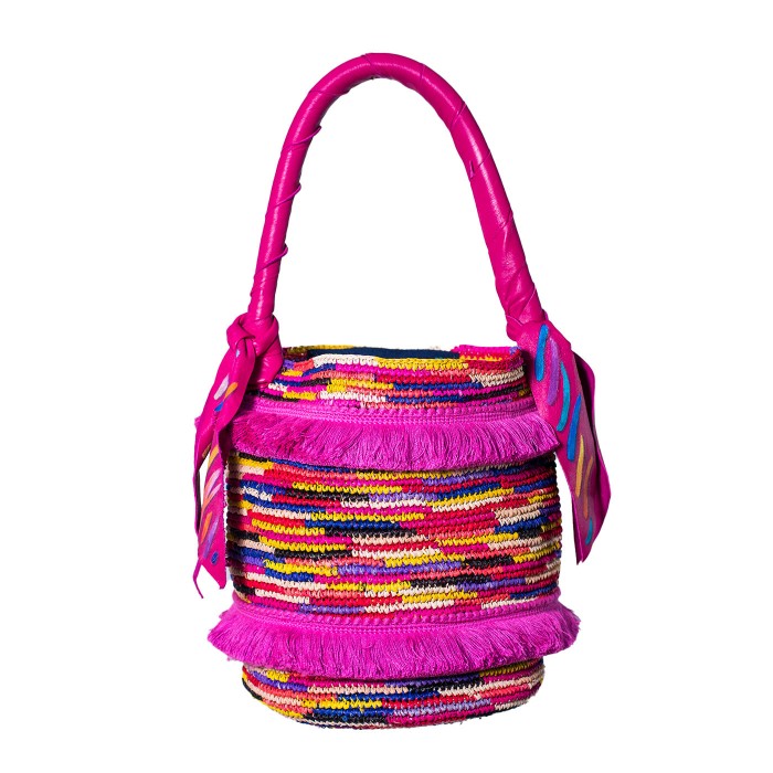 COLORFUL CAROUSEL CROCHET PANAMA BAG