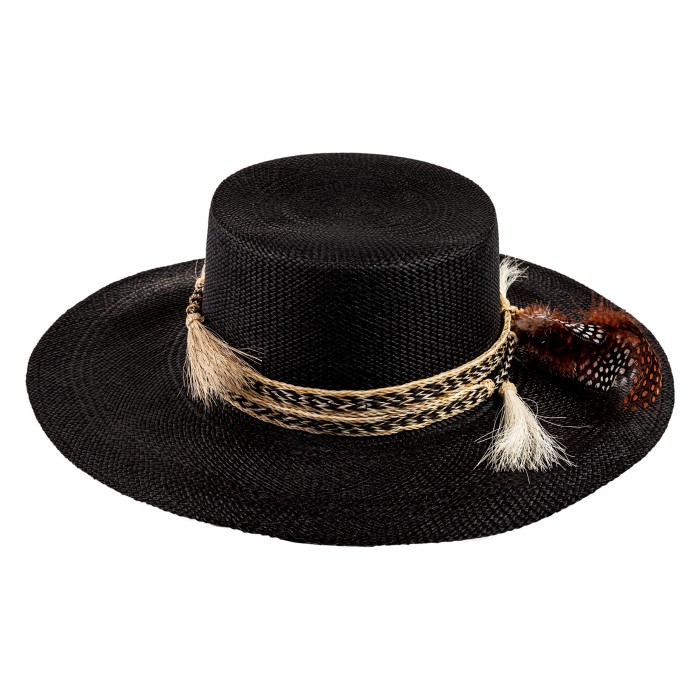 NOIR PANAMA HAT