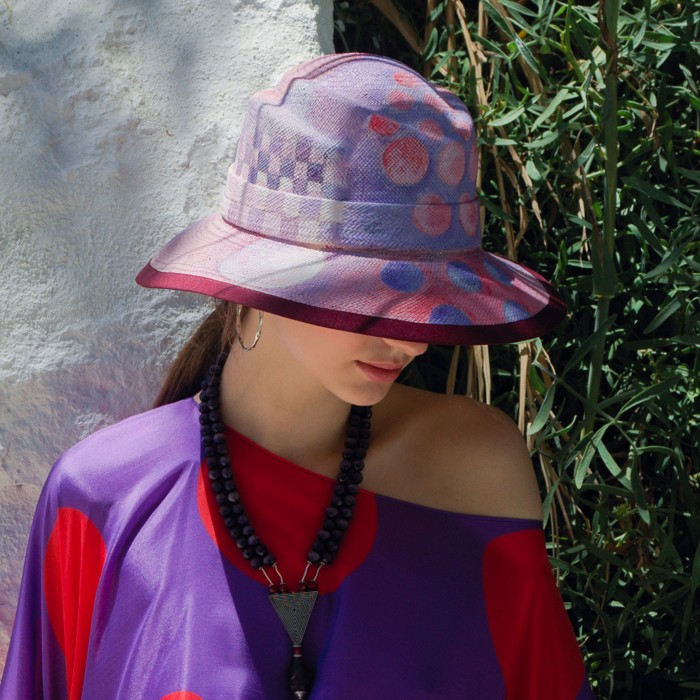 SPOT IN PURPLE 60’s PANAMA HAT