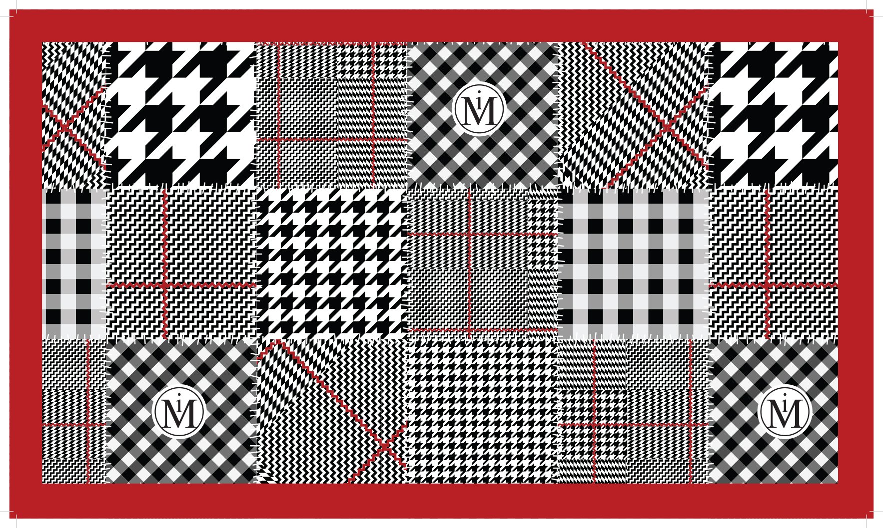 MULTI CHECKS SILK SCARF