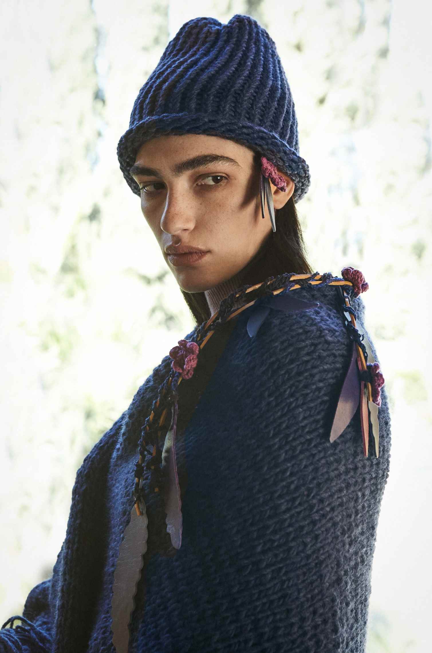 Handknitted Blue Beanie