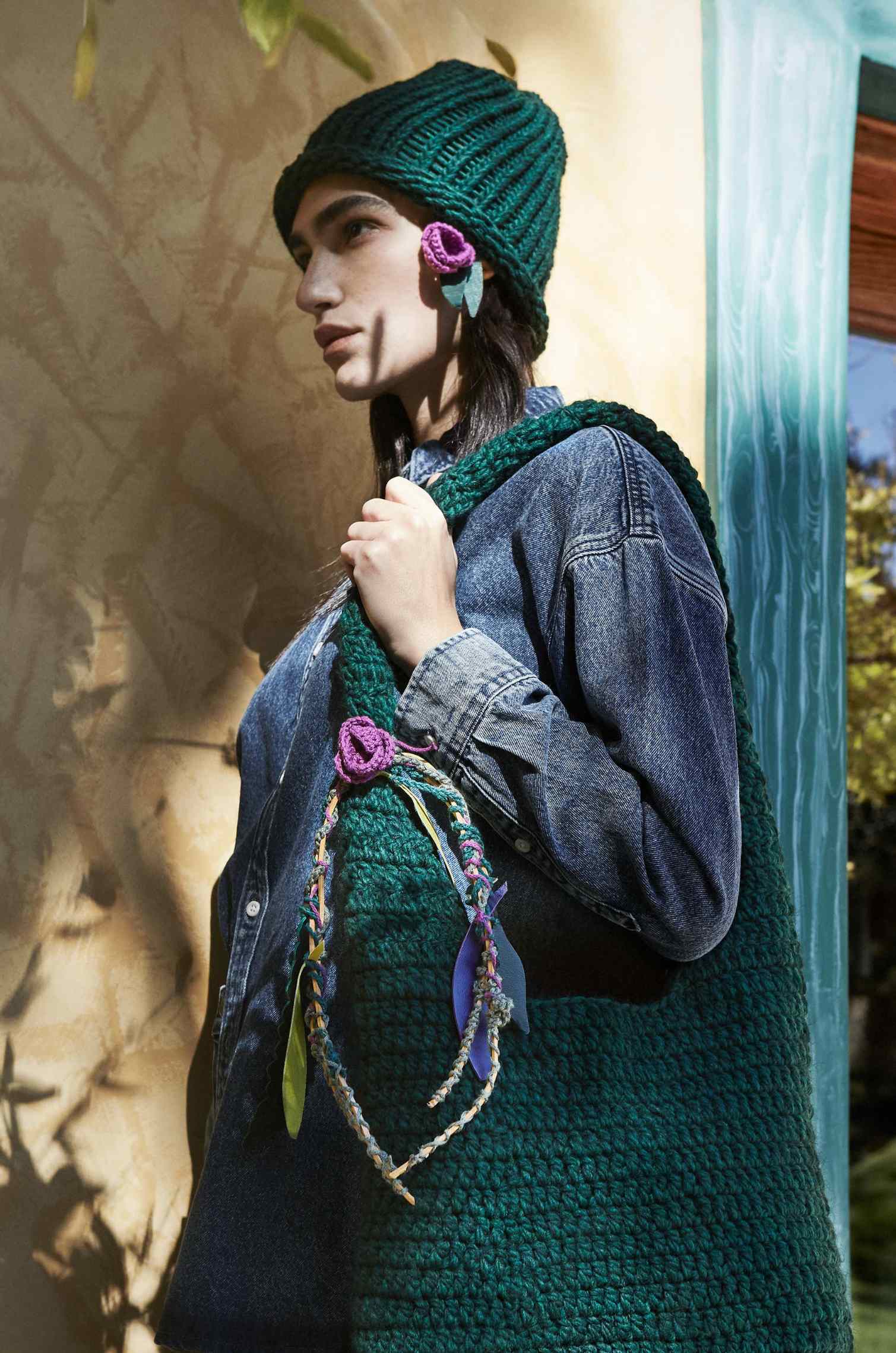 Handknitted Green Beanie