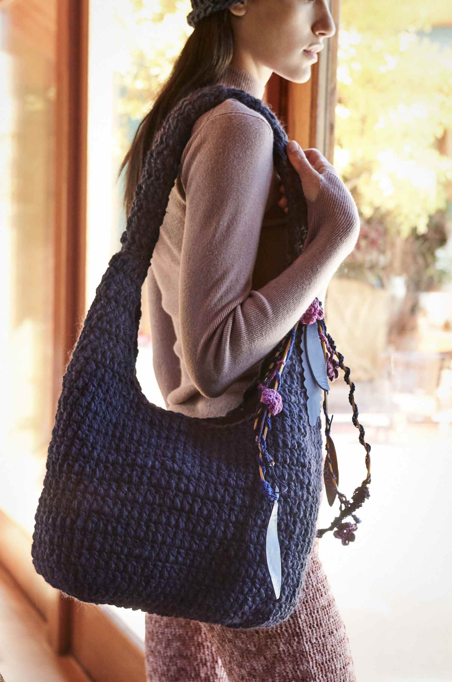 Handknitted Blue Bag