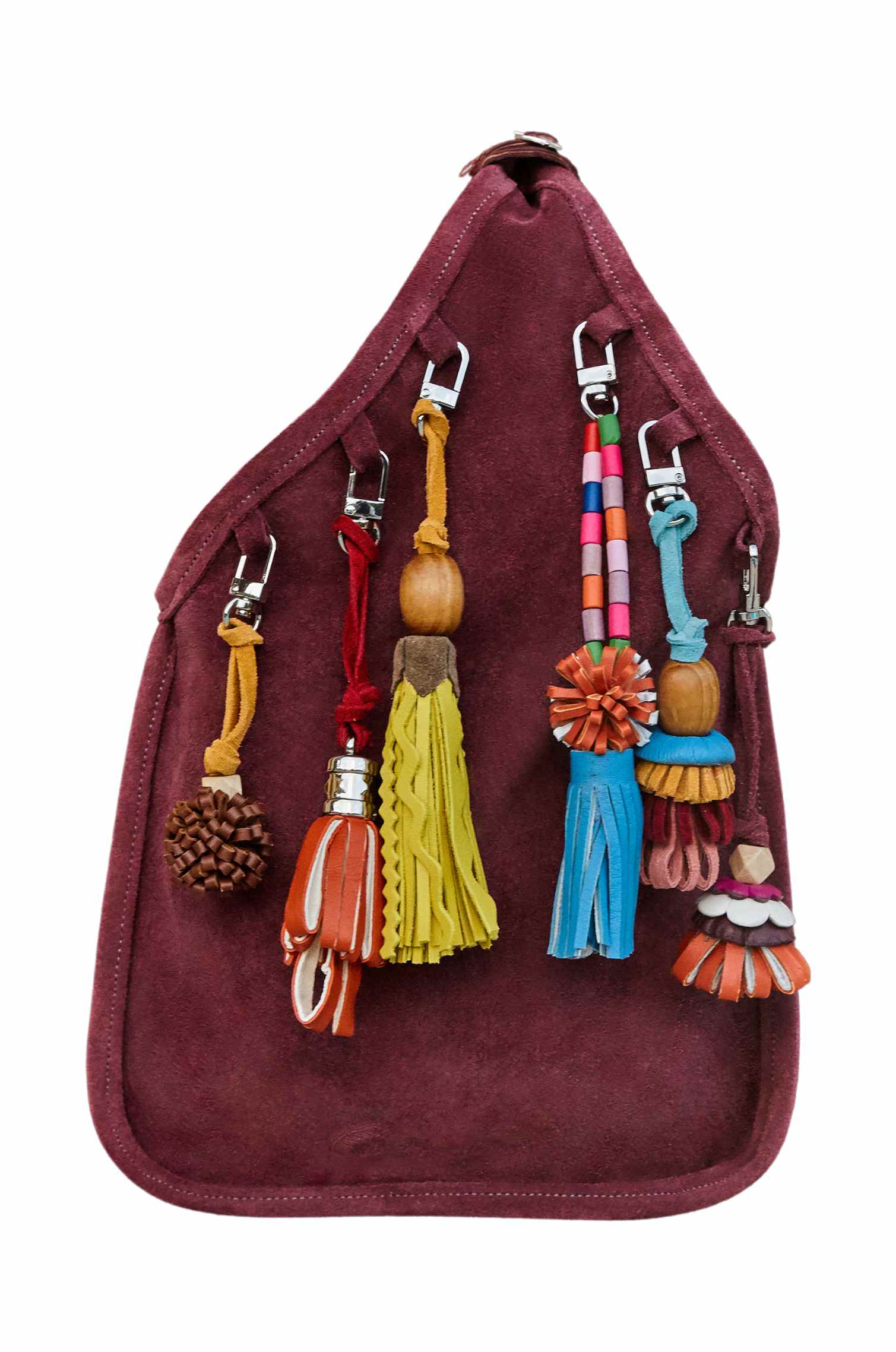 Charm Dusty Rose Suede Bag