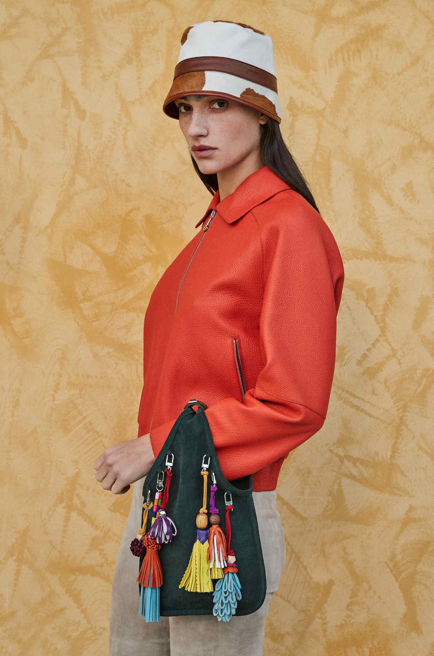 Charm Green Suede Bag